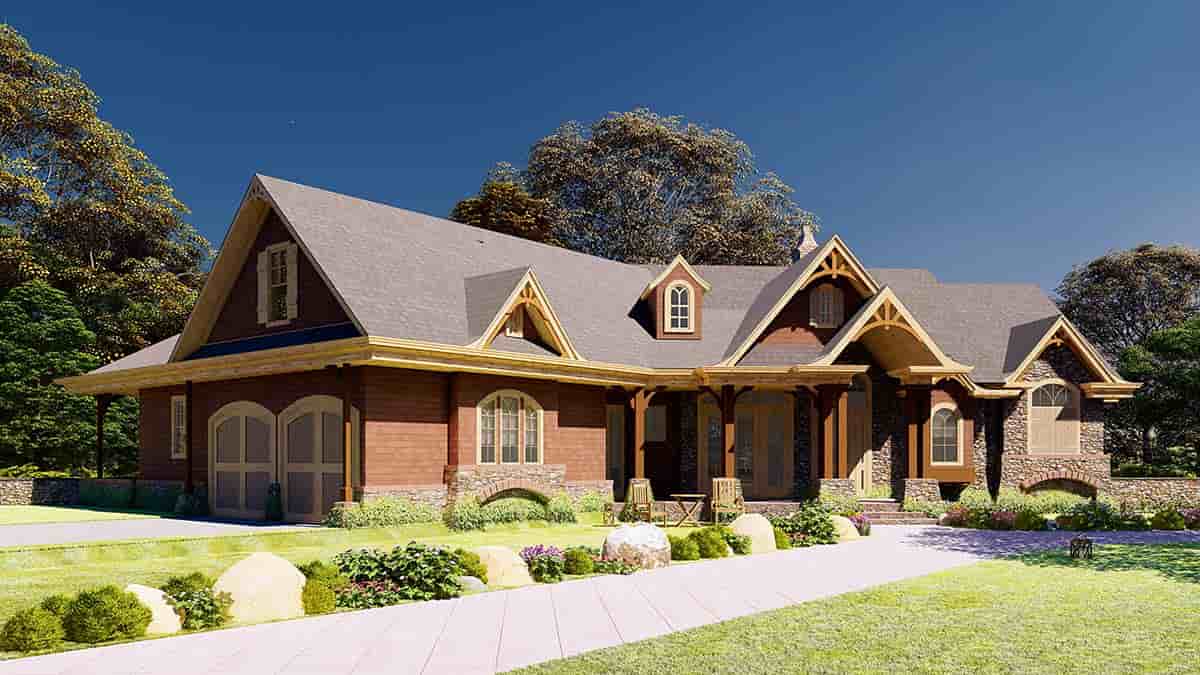 Cottage, Country, Craftsman, Traditional House Plan 97630 with 3 Beds, 3 Baths, 2 Car Garage Picture 2