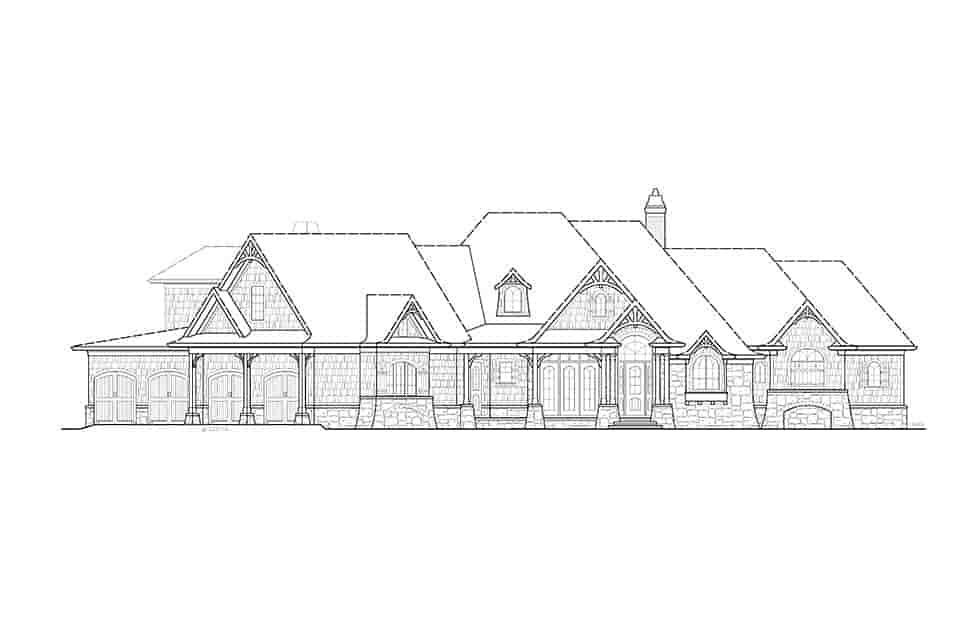 Craftsman House Plan 97636 with 4 Beds, 4 Baths, 4 Car Garage Picture 1