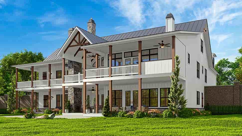 Farmhouse, Ranch House Plan 97638 with 3 Beds, 5 Baths, 2 Car Garage Picture 4