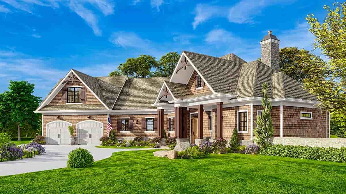 Country, Craftsman, Ranch House Plan 97639 with 3 Beds, 3 Baths, 2 Car Garage Picture 1