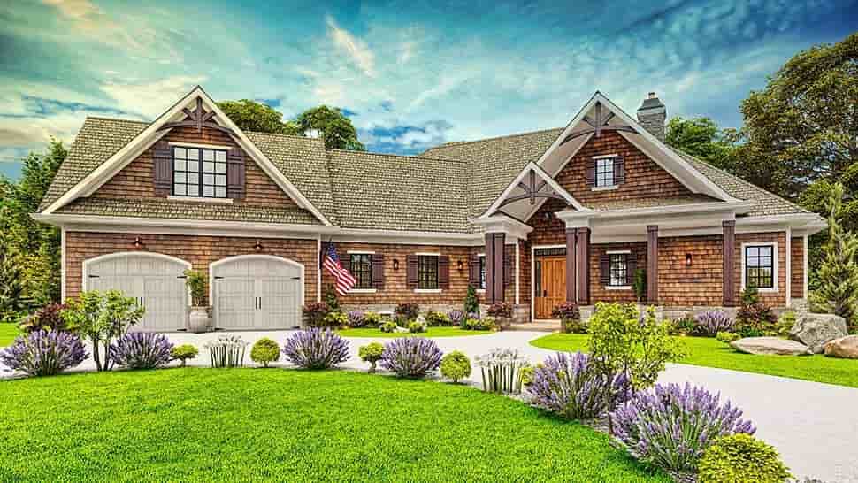 Country, Craftsman, Ranch House Plan 97639 with 3 Beds, 3 Baths, 2 Car Garage Picture 4