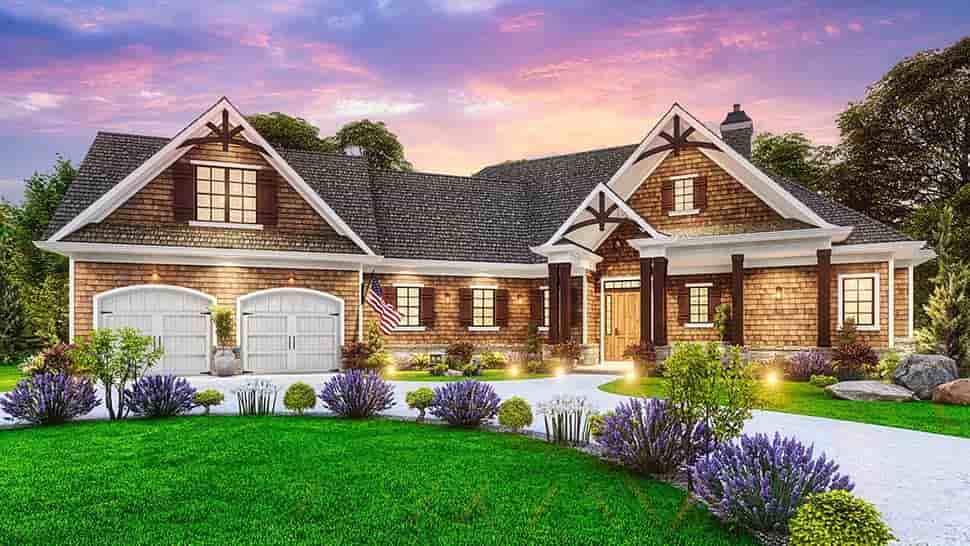 Country, Craftsman, Ranch House Plan 97639 with 3 Beds, 3 Baths, 2 Car Garage Picture 6