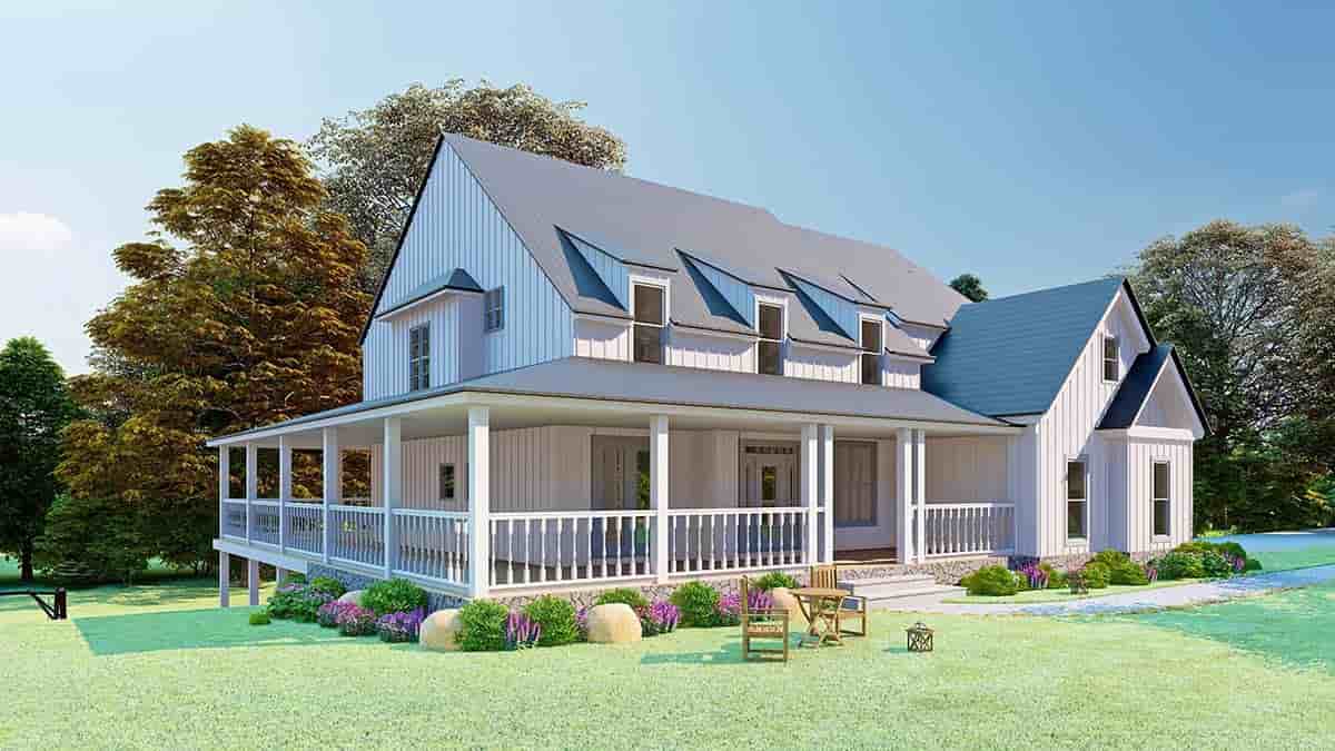 Country, Farmhouse, Ranch, Southern House Plan 97654 with 4 Beds, 5 Baths, 2 Car Garage Picture 2