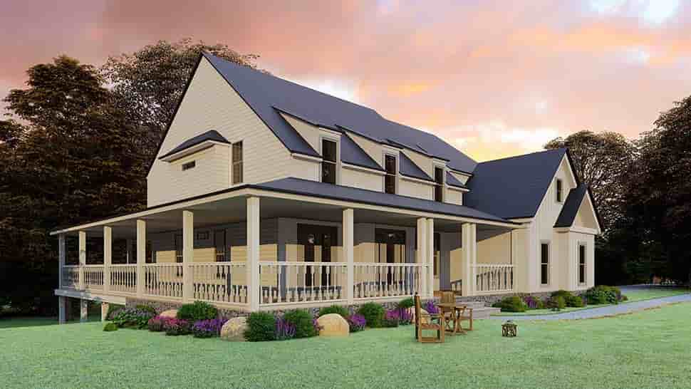 Country, Farmhouse, Ranch, Southern House Plan 97654 with 4 Beds, 5 Baths, 2 Car Garage Picture 3