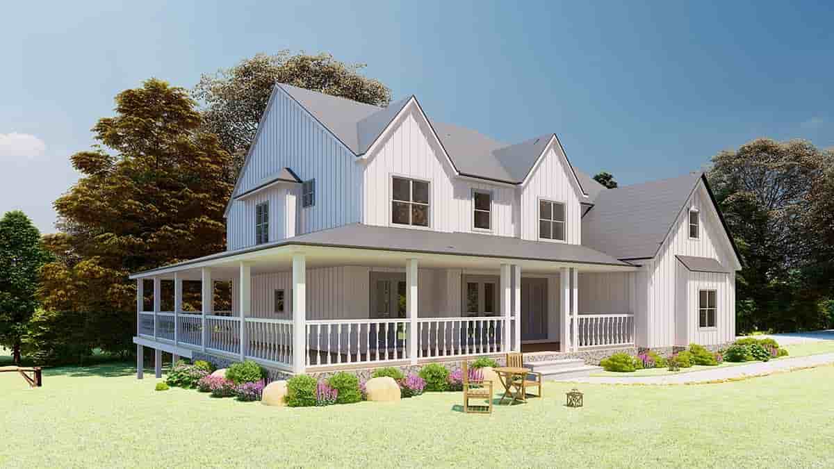 Country, Farmhouse, Ranch, Southern House Plan 97655 with 5 Beds, 4 Baths, 2 Car Garage Picture 2