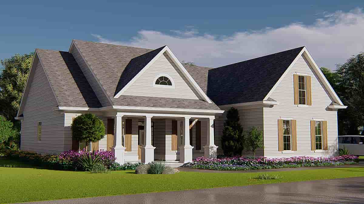 Cottage, Ranch, Traditional House Plan 97662 with 3 Beds, 2 Baths, 2 Car Garage Picture 2
