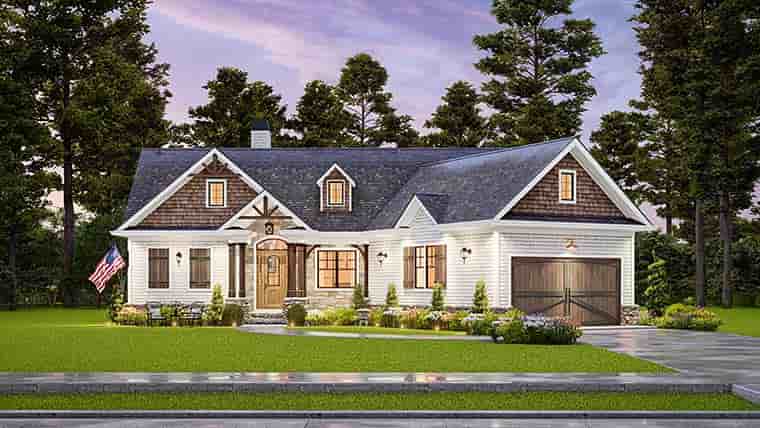 Country, Farmhouse, One-Story, Southern House Plan 97693 with 3 Beds, 2 Baths, 2 Car Garage Picture 5