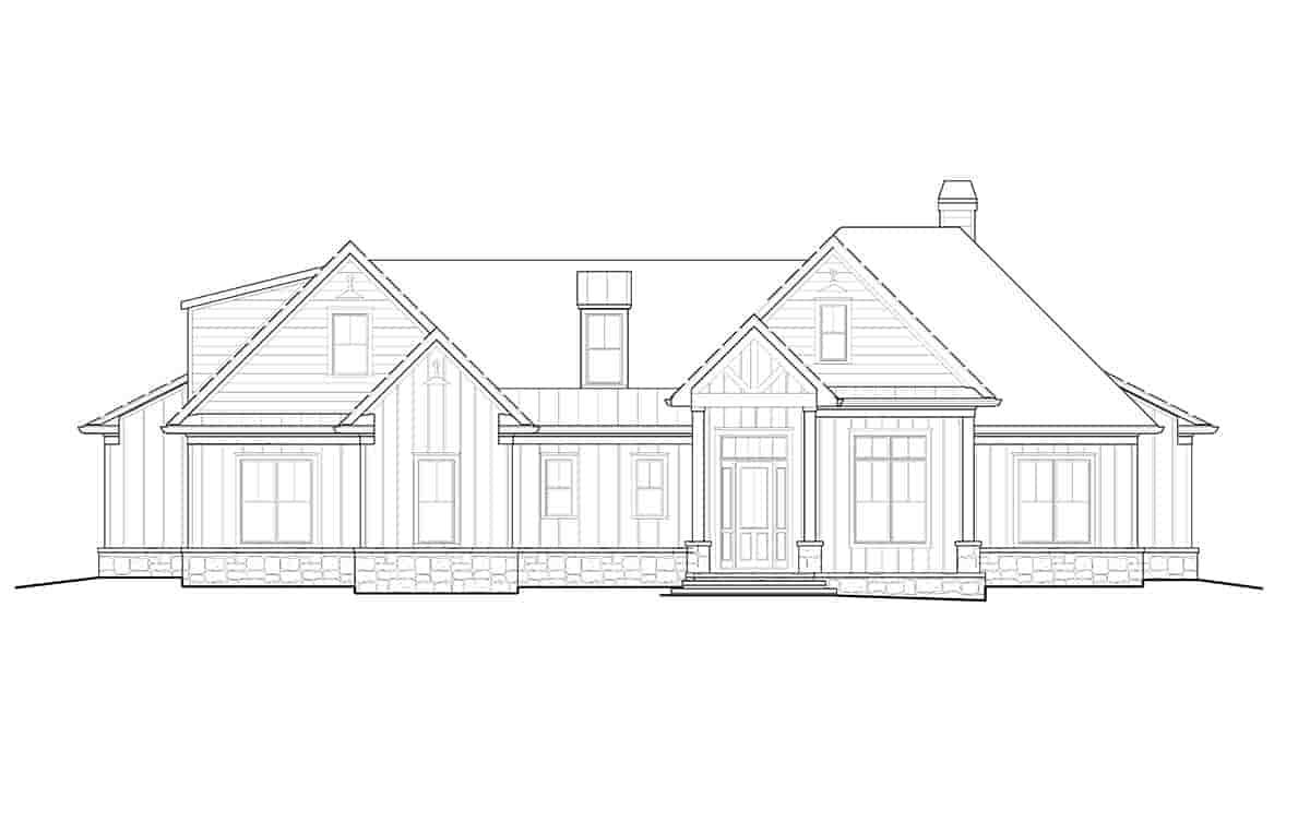 Craftsman, Farmhouse, Ranch House Plan 97694 with 4 Beds, 4 Baths, 2 Car Garage Picture 1