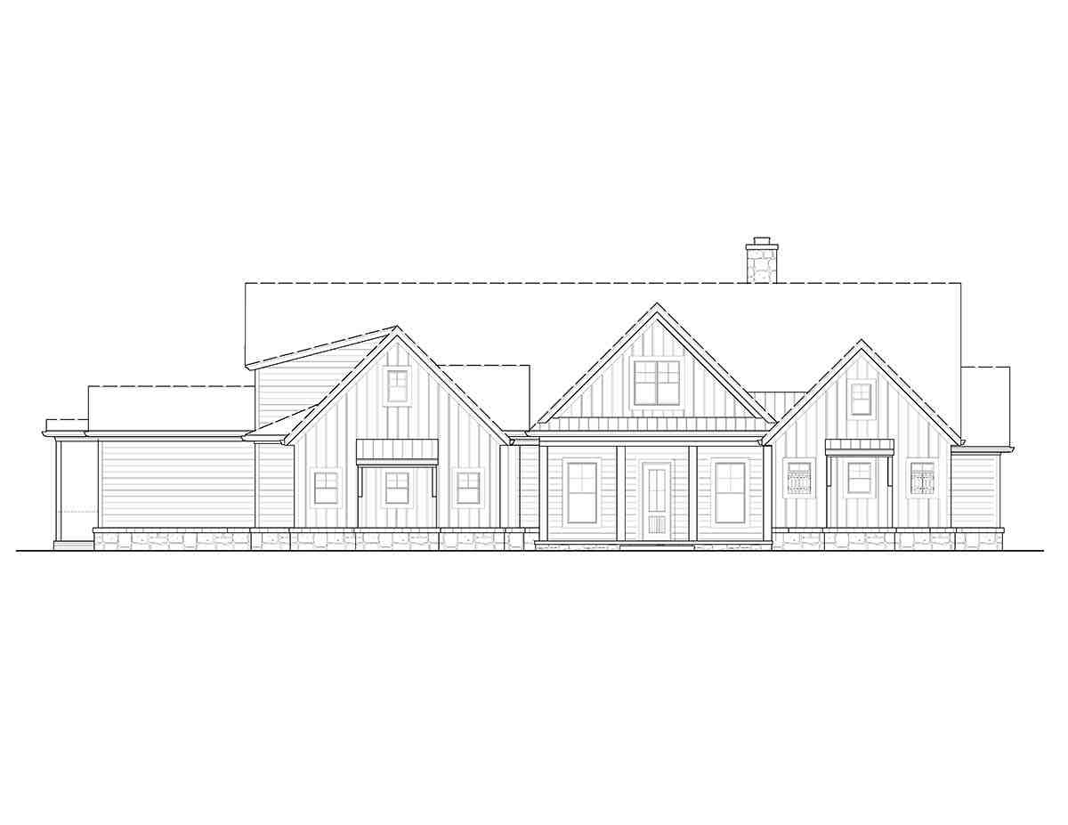 Farmhouse, Ranch, Southern House Plan 97695 with 3 Beds, 4 Baths, 2 Car Garage Picture 1