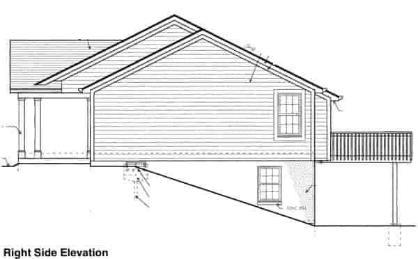 Bungalow House Plan 97730 with 3 Beds, 2 Baths, 2 Car Garage Picture 2