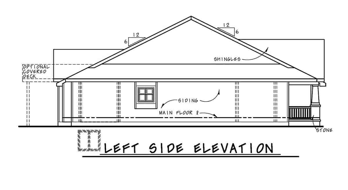Bungalow, Cottage, Craftsman, Narrow Lot, One-Story House Plan 97987 with 2 Beds, 2 Baths, 2 Car Garage Picture 2