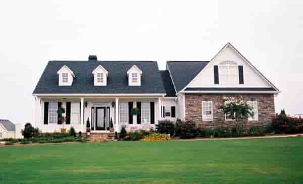 Cape Cod, Colonial, Country, One-Story House Plan 98224 with 3 Beds, 3 Baths, 2 Car Garage Picture 1