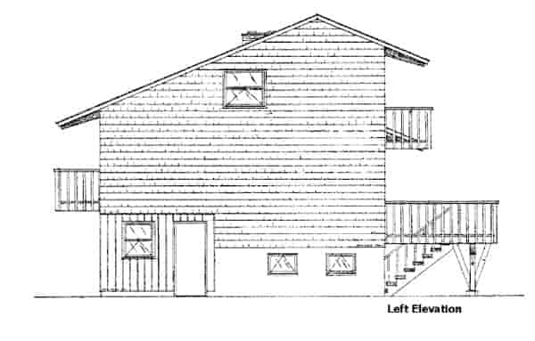 Cabin House Plan 98399 with 2 Beds, 2 Baths, 2 Car Garage Picture 1