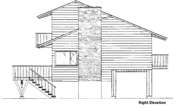 Cabin House Plan 98399 with 2 Beds, 2 Baths, 2 Car Garage Picture 2