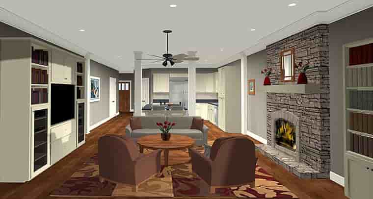 Cottage, Craftsman, Ranch House Plan 98400 with 4 Beds, 2 Baths, 2 Car Garage Picture 1