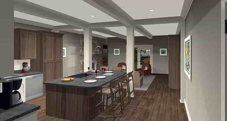 Cottage, Country, Craftsman House Plan 98401 with 4 Beds, 2 Baths, 2 Car Garage Picture 2