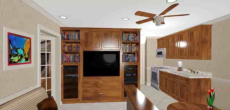 2 Car Garage Apartment Plan 98403 with 1 Beds, 1 Baths Picture 2