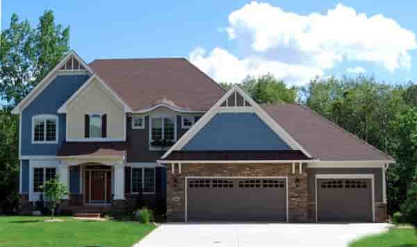 Cottage, Craftsman, Traditional House Plan 99323 with 4 Beds, 4 Baths, 3 Car Garage Picture 1
