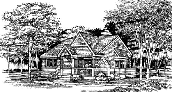Cottage, Tudor House Plan 99394 with 2 Beds, 2 Baths Picture 1
