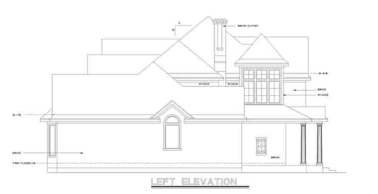 Tudor, Victorian House Plan 99473 with 4 Beds, 4 Baths, 3 Car Garage Picture 14