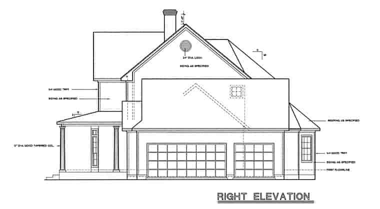 Country House Plan 99495 with 3 Beds, 3 Baths, 3 Car Garage Picture 1