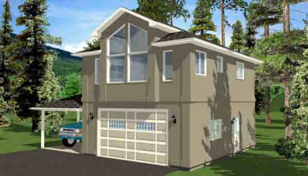 3 Car Garage Apartment Plan 99942 with 1 Beds, 1 Baths Picture 2