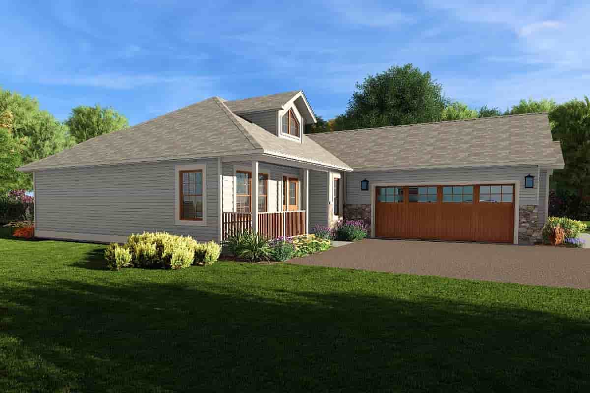 Bungalow, Craftsman House Plan 99944 with 3 Beds, 2 Baths, 2 Car Garage Picture 2