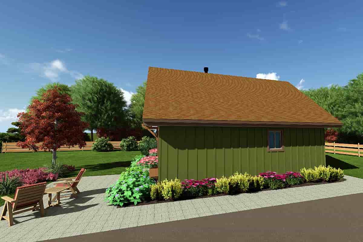 Cabin, Contemporary House Plan 99953 with 2 Beds, 1 Baths Picture 1