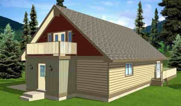 A-Frame House Plan 99976 with 4 Beds, 3 Baths, 2 Car Garage Picture 2
