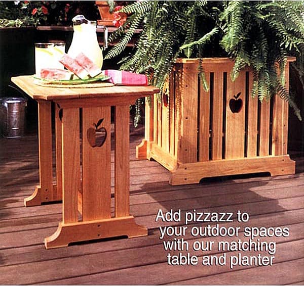 Patio Table & Planter Woodworking Plan