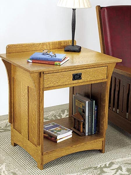 Arts and Crafts Nightstand Woodworking Plan