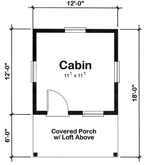 Outdoor Cabin w/ Loft - Project Plan 6024
