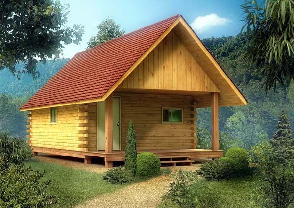Outdoor Cabin with Front Porch	 - Project Plan 6025