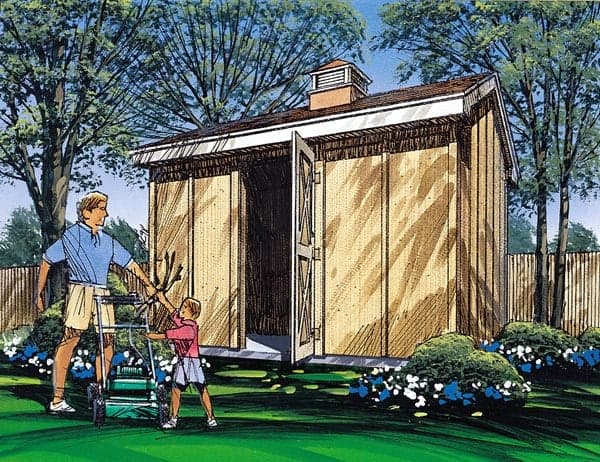 Gable Storage Shed with Cupola
 - Project Plan 85911
