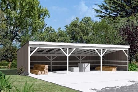 Pole Building - Open Shed
 - Project Plan 85946