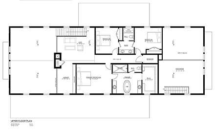 Barndominium, Country, Craftsman, Farmhouse House Plan 100100 with 3 Beds, 3 Baths, 2 Car Garage Second Level Plan