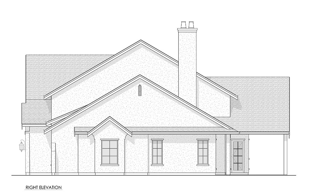 Contemporary, European, Farmhouse, Traditional Plan with 3402 Sq. Ft., 4 Bedrooms, 3 Bathrooms, 2 Car Garage Picture 2