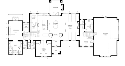 Country, Craftsman, Farmhouse House Plan 100138 with 3 Beds, 4 Baths, 3 Car Garage First Level Plan