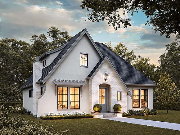 Cottage, European House Plan 100141 with 3 Beds, 3 Baths Elevation