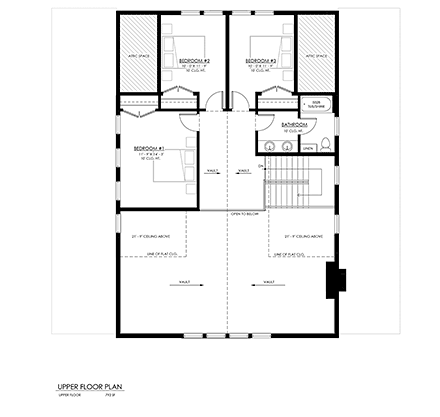 Barndominium, Country, Craftsman, Farmhouse House Plan 100171 with 4 Beds, 3 Baths Second Level Plan