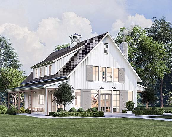 Barndominium, Country, Craftsman, Farmhouse House Plan 100171 with 4 Beds, 3 Baths Elevation