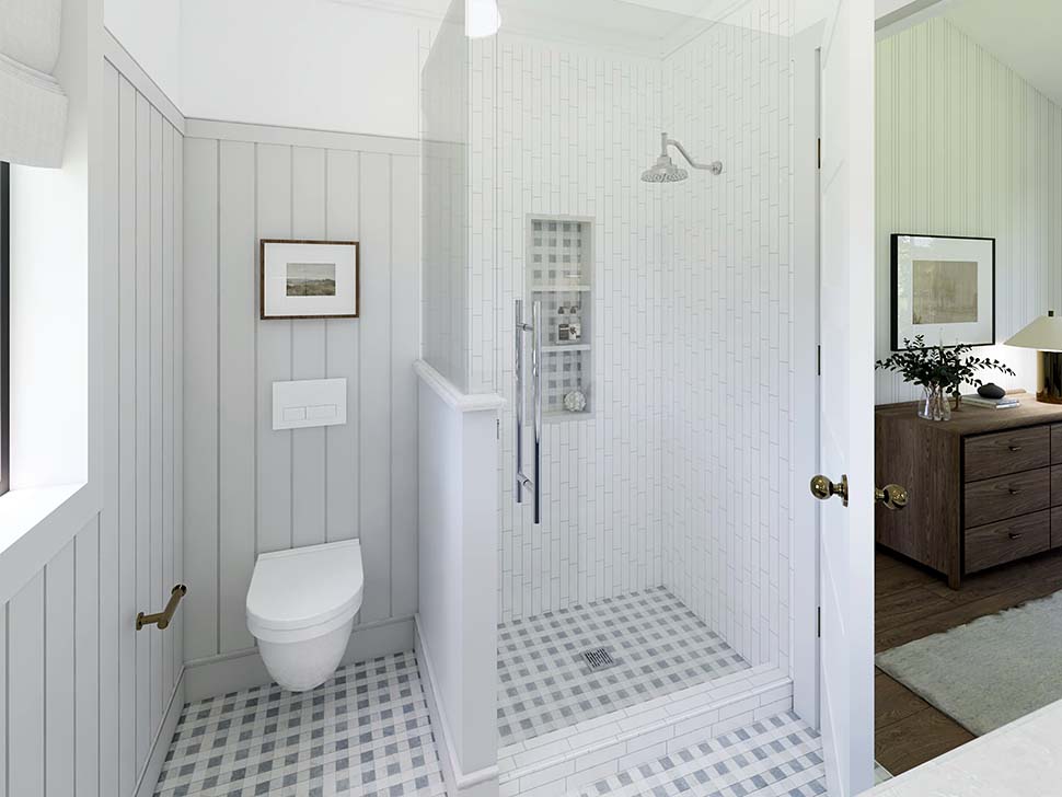 Country, Farmhouse, Ranch Plan with 1077 Sq. Ft., 2 Bedrooms, 2 Bathrooms, 2 Car Garage Picture 19