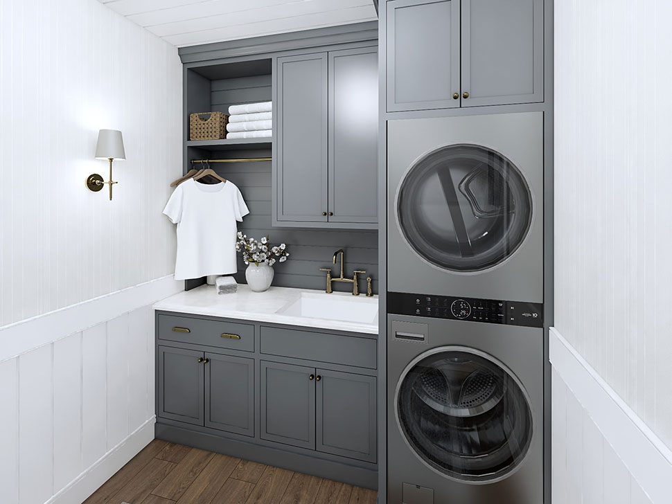 Country, Farmhouse, Ranch Plan with 1077 Sq. Ft., 2 Bedrooms, 2 Bathrooms, 2 Car Garage Picture 22