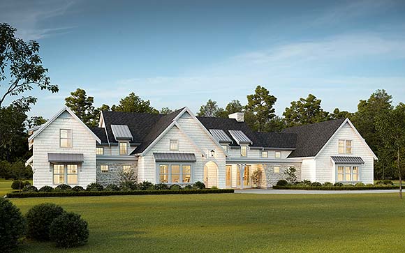 Country, Craftsman, Farmhouse House Plan 100182 with 5 Beds, 5 Baths, 3 Car Garage Elevation
