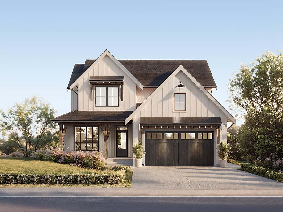 House Plan 100183 - Farmhouse Style with 2231 Sq Ft, 4 Bed, 2 Bat |  COOLhouseplans.com, image size:1200x900