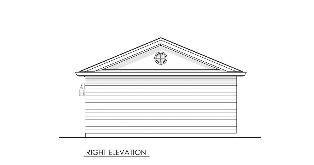 Garage Plan 100186 - 2 Car Garage Colonial Style