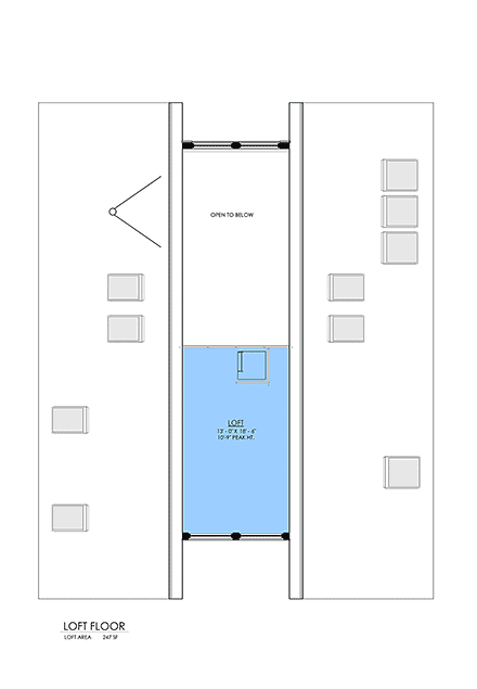 A-Frame, Cabin, Coastal, Cottage House Plan 100190 with 3 Beds, 2 Baths Third Level Plan