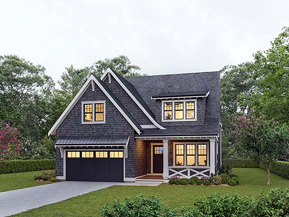Cottage, Country, Craftsman, Farmhouse House Plan 100197 with 3 Beds, 3 Baths, 2 Car Garage Elevation