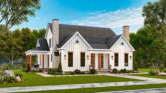 Contemporary, Cottage, Craftsman, Farmhouse, New American Multi-Family Plan 100207 with 6 Beds, 6 Baths Elevation