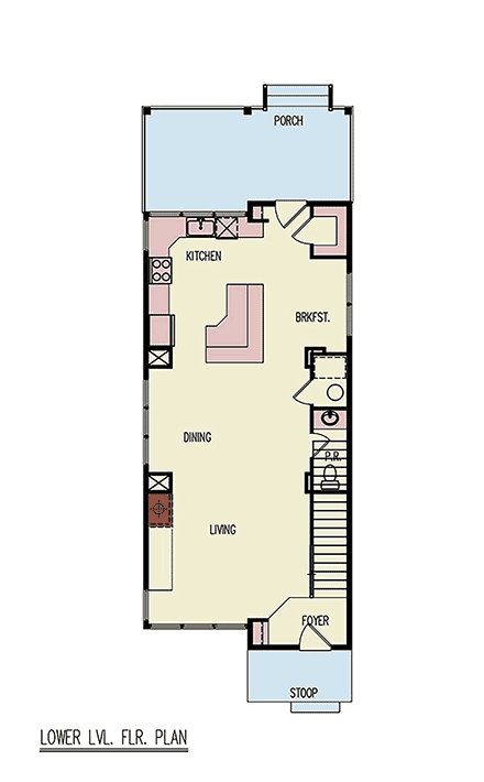 Contemporary, Modern House Plan 100223 with 3 Beds, 3 Baths First Level Plan